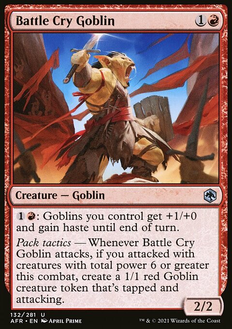 Battle Cry Goblin, Adventures in the Forgotten Realms #132, Magic: The Gathering card