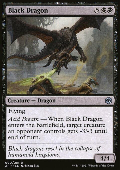 Black Dragon, Adventures in the Forgotten Realms #90, Magic: The Gathering card
