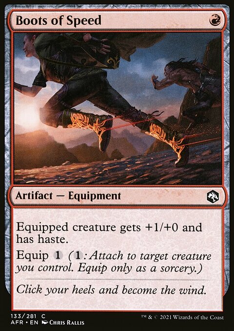 Boots of Speed, Adventures in the Forgotten Realms #133, Magic: The Gathering card