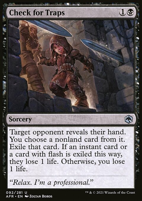 Check for Traps, Adventures in the Forgotten Realms #92, Magic: The Gathering card