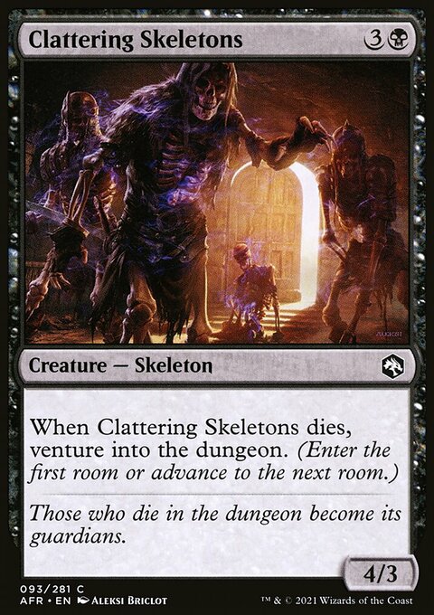 Clattering Skeletons, Adventures in the Forgotten Realms #93, Magic: The Gathering card
