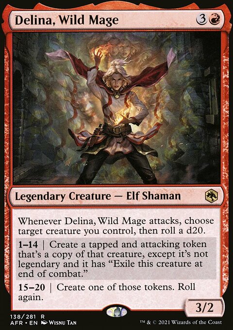 Delina, Wild Mage, Adventures in the Forgotten Realms #138, Magic: The Gathering card