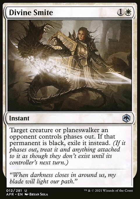 Divine Smite, Adventures in the Forgotten Realms #12, Magic: The Gathering card
