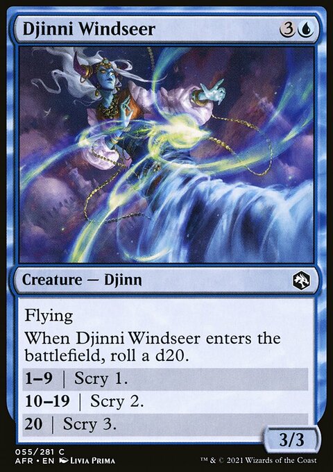 Djinni Windseer, Adventures in the Forgotten Realms #55, Magic: The Gathering card