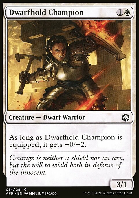 Dwarfhold Champion, Adventures in the Forgotten Realms #14, Magic: The Gathering card