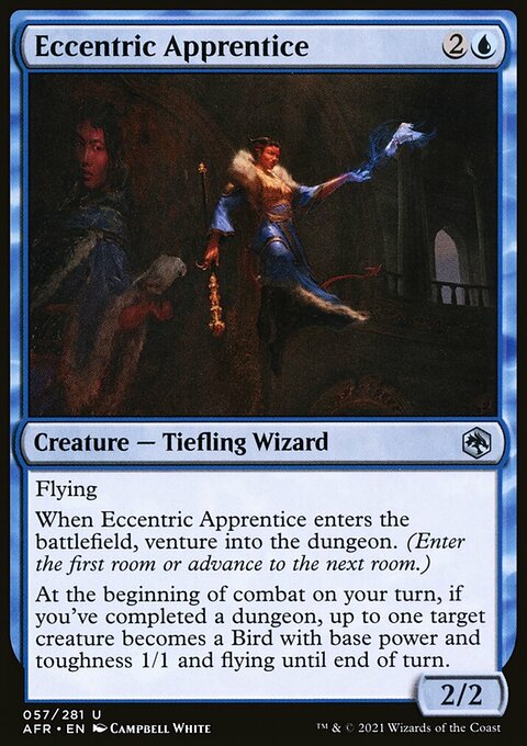 Eccentric Apprentice, Adventures in the Forgotten Realms #57, Magic: The Gathering card
