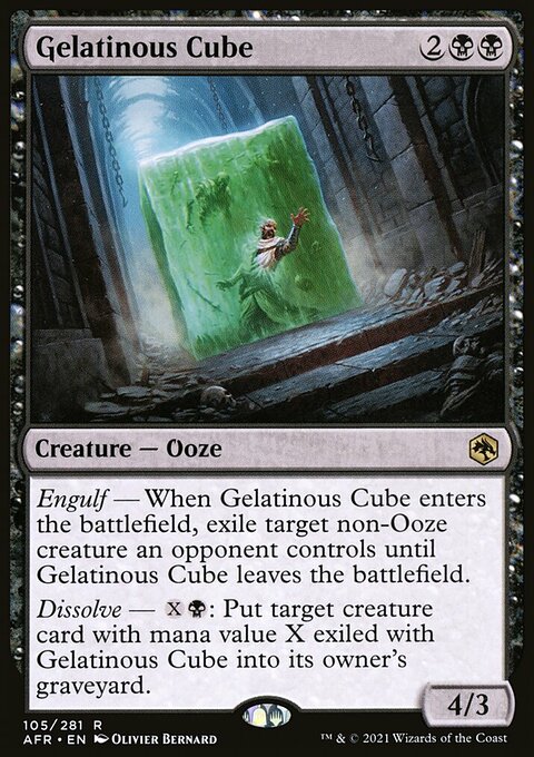 Gelatinous Cube, Adventures in the Forgotten Realms #105, Magic: The Gathering card