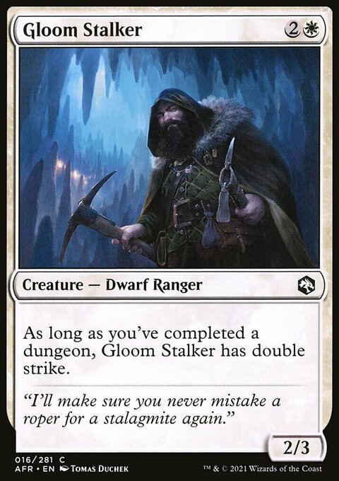 Gloom Stalker, Adventures in the Forgotten Realms #16, Magic: The Gathering card
