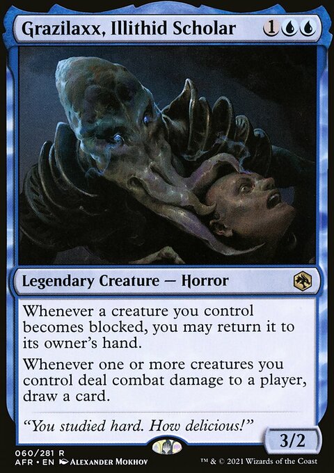 Grazilaxx, Illithid Scholar, Adventures in the Forgotten Realms #60, Magic: The Gathering card