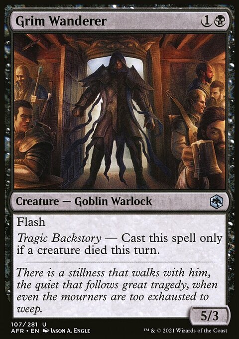 Grim Wanderer, Adventures in the Forgotten Realms #107, Magic: The Gathering card