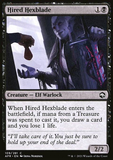 Hired Hexblade, Adventures in the Forgotten Realms #109, Magic: The Gathering card
