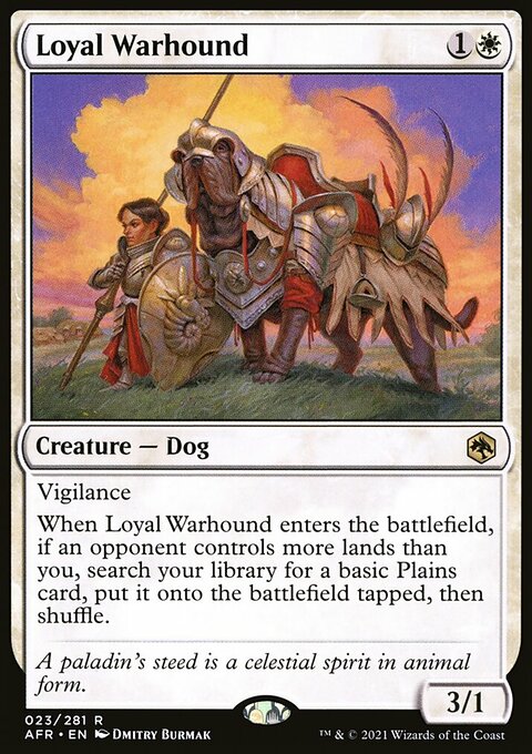 Loyal Warhound, Adventures in the Forgotten Realms #23, Magic: The Gathering card