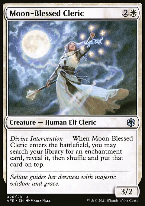 Moon-Blessed Cleric, Adventures in the Forgotten Realms #26, Magic: The Gathering card