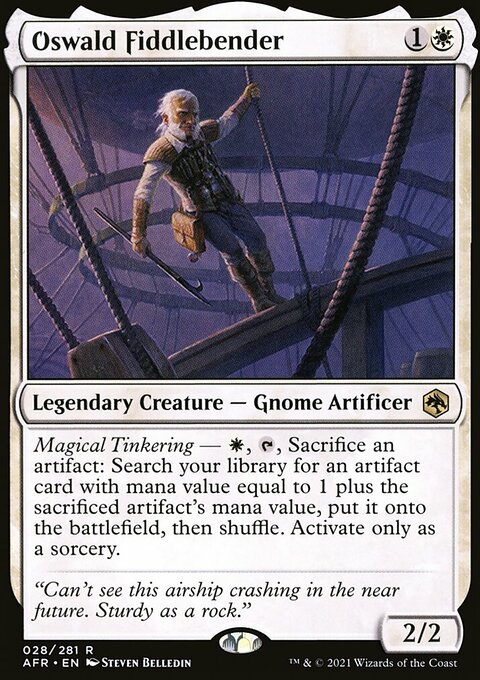 Oswald Fiddlebender, Adventures in the Forgotten Realms #28, Magic: The Gathering card