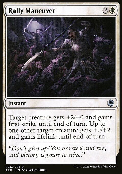 Rally Maneuver, Adventures in the Forgotten Realms #36, Magic: The Gathering card