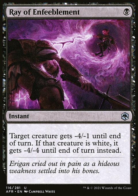 Ray of Enfeeblement, Adventures in the Forgotten Realms #116, Magic: The Gathering card