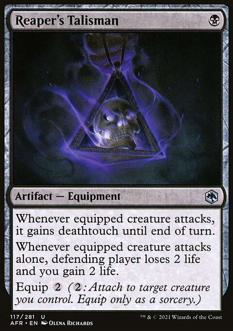Reaper's Talisman, Adventures in the Forgotten Realms #117, Magic: The Gathering card