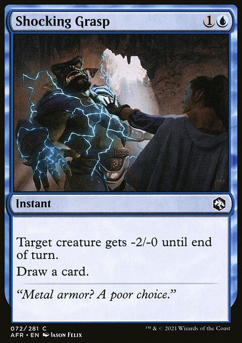 Shocking Grasp, Adventures in the Forgotten Realms #72, Magic: The Gathering card