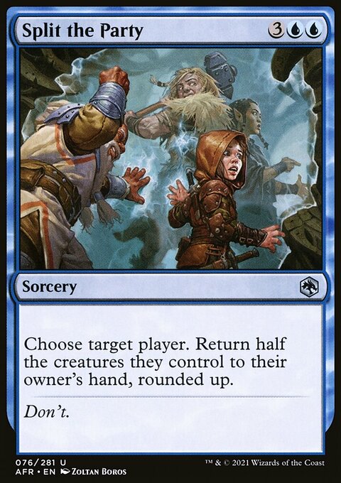 Split the Party, Adventures in the Forgotten Realms #76, Magic: The Gathering card