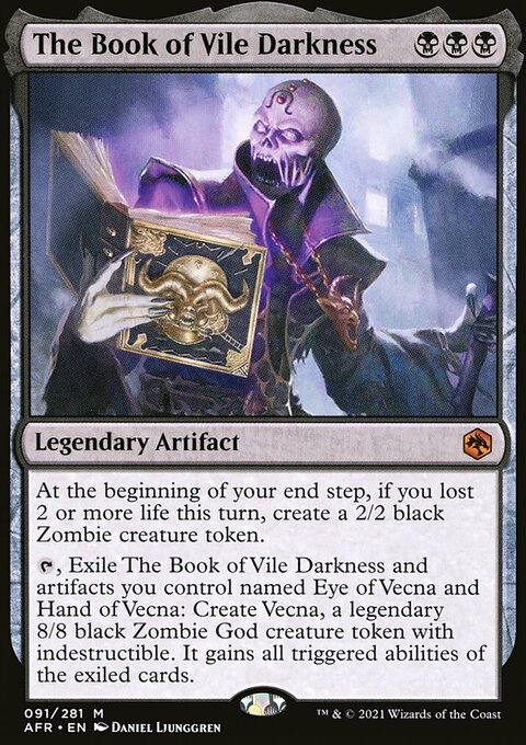 The Book of Vile Darkness, Adventures in the Forgotten Realms #91, Magic: The Gathering card
