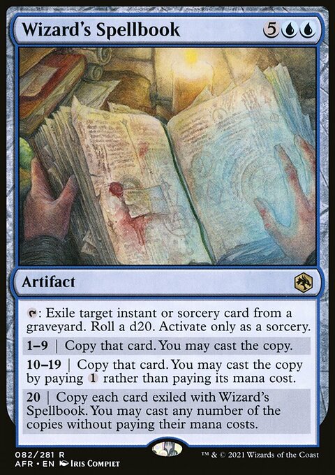 Wizard's Spellbook, Adventures in the Forgotten Realms #82, Magic: The Gathering card
