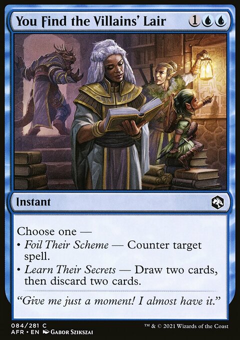 You Find the Villains' Lair, Adventures in the Forgotten Realms #84, Magic: The Gathering card