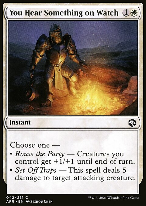 You Hear Something on Watch, Adventures in the Forgotten Realms #42, Magic: The Gathering card