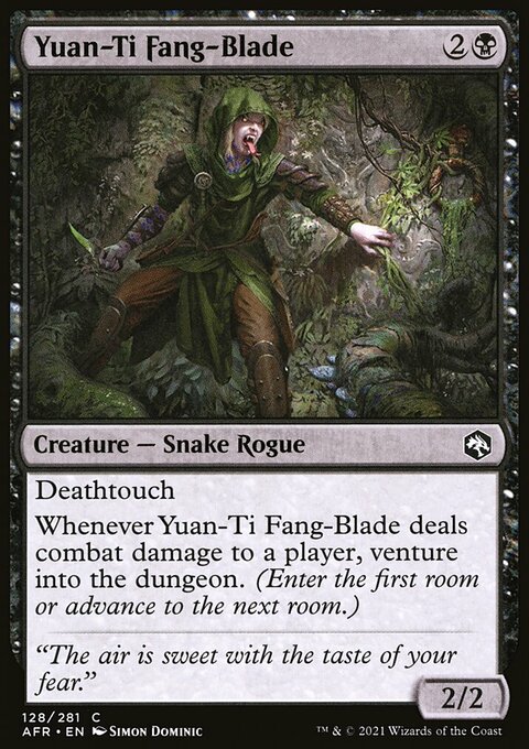 Yuan-Ti Fang-Blade, Adventures in the Forgotten Realms #128, Magic: The Gathering card