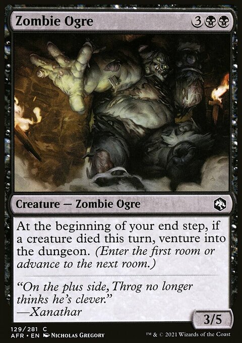 Zombie Ogre, Adventures in the Forgotten Realms #129, Magic: The Gathering card