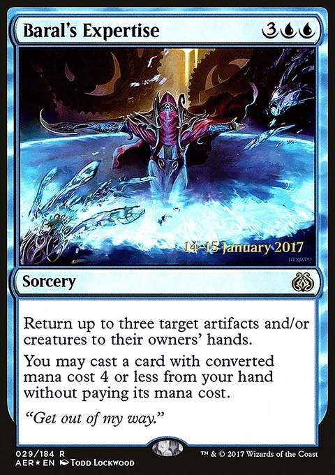 Baral's Expertise, Aether Revolt Promos #29s, Magic: The Gathering card