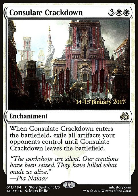 Consulate Crackdown, Aether Revolt Promos #11s, Magic: The Gathering card