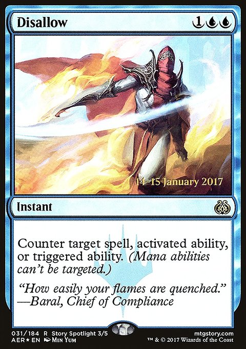Disallow, Aether Revolt Promos #31s, Magic: The Gathering card