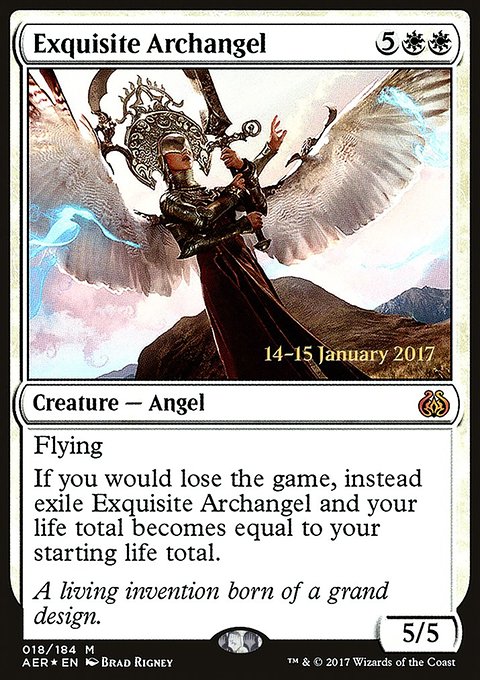 Exquisite Archangel, Aether Revolt Promos #18s, Magic: The Gathering card