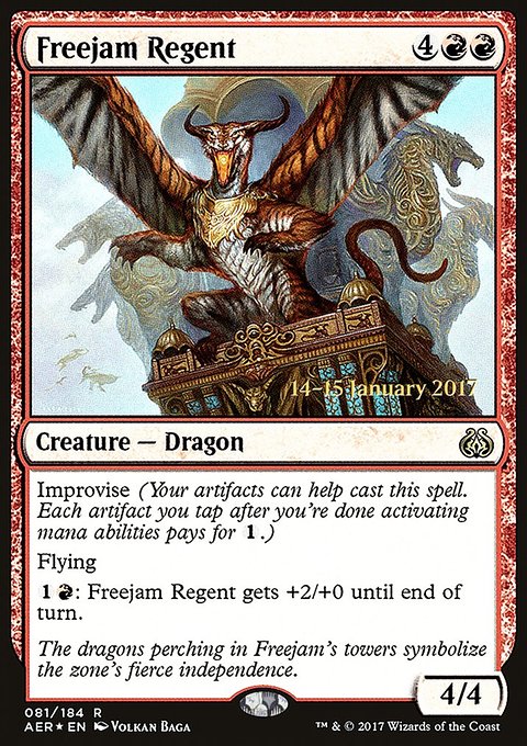 Freejam Regent, Aether Revolt Promos #81s, Magic: The Gathering card