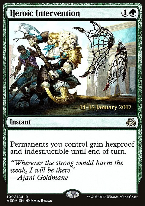 Heroic Intervention, Aether Revolt Promos #109s, Magic: The Gathering card