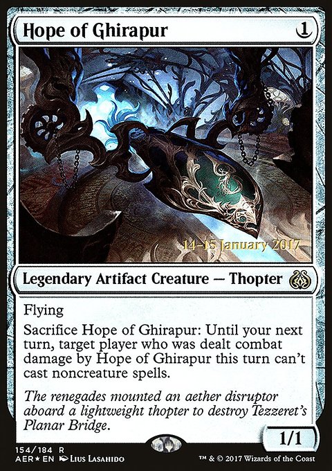 Hope of Ghirapur, Aether Revolt Promos #154s, Magic: The Gathering card