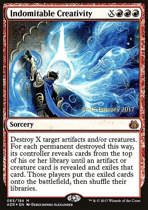 Indomitable Creativity, Aether Revolt Promos #85s, Magic: The Gathering card