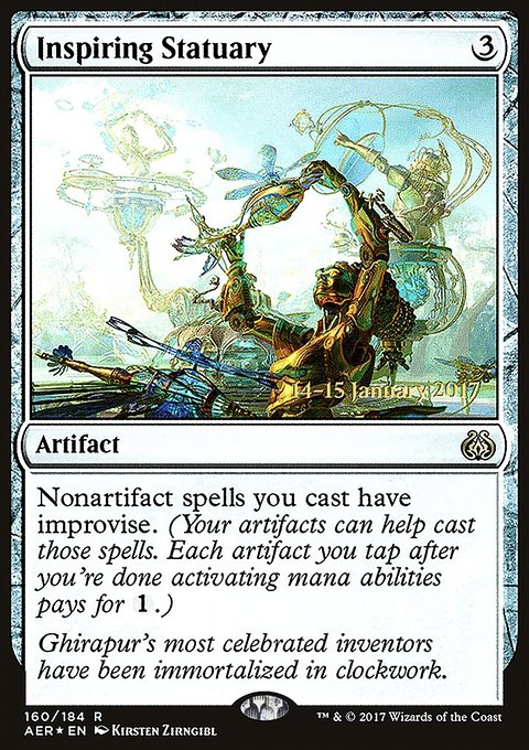 Inspiring Statuary, Aether Revolt Promos #160s, Magic: The Gathering card