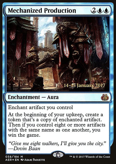 Mechanized Production, Aether Revolt Promos #38s, Magic: The Gathering card