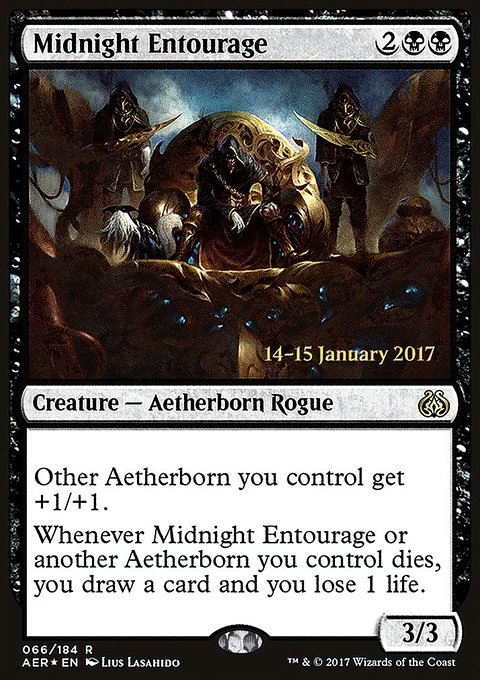 Midnight Entourage, Aether Revolt Promos #66s, Magic: The Gathering card