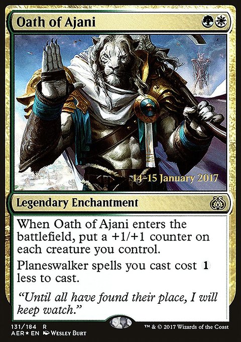 Oath of Ajani, Aether Revolt Promos #131s, Magic: The Gathering card