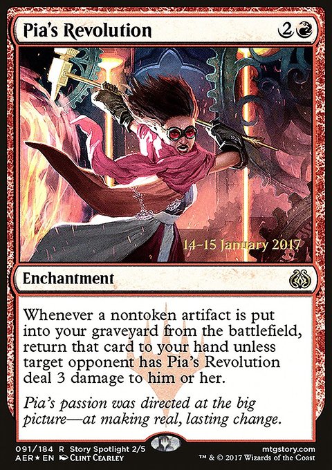 Pia's Revolution, Aether Revolt Promos #91s, Magic: The Gathering card