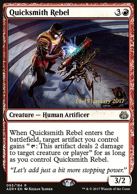 Quicksmith Rebel, Aether Revolt Promos #93s, Magic: The Gathering card