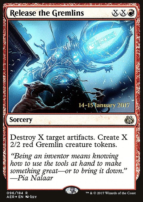 Release the Gremlins, Aether Revolt Promos #96s, Magic: The Gathering card