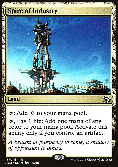 Spire of Industry, Aether Revolt Promos #184s, Magic: The Gathering card