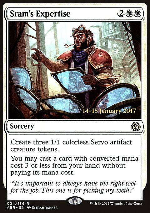 Sram's Expertise, Aether Revolt Promos #24s, Magic: The Gathering card