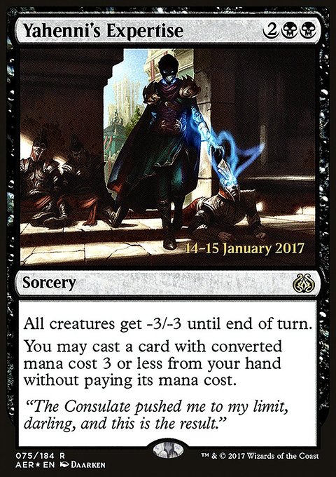 Yahenni's Expertise, Aether Revolt Promos #75s, Magic: The Gathering card