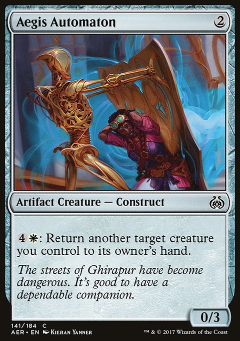 Aegis Automaton, Aether Revolt #141, Magic: The Gathering card