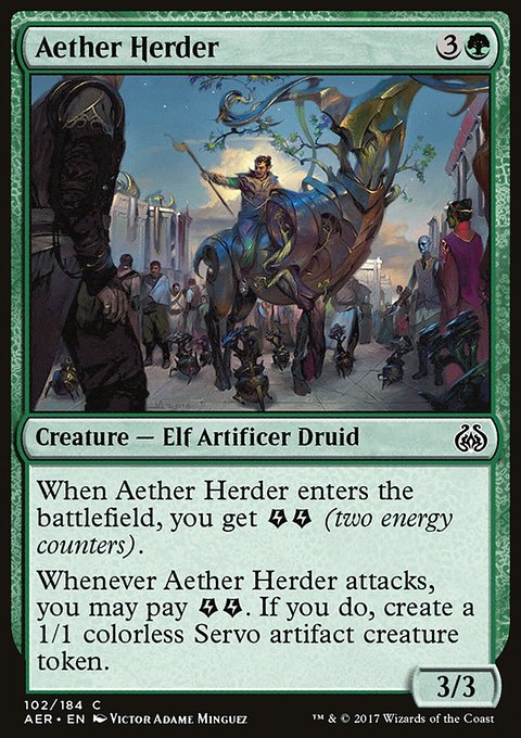 Aether Herder, Aether Revolt #102, Magic: The Gathering card