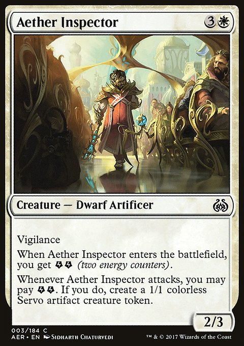 Aether Inspector, Aether Revolt #3, Magic: The Gathering card